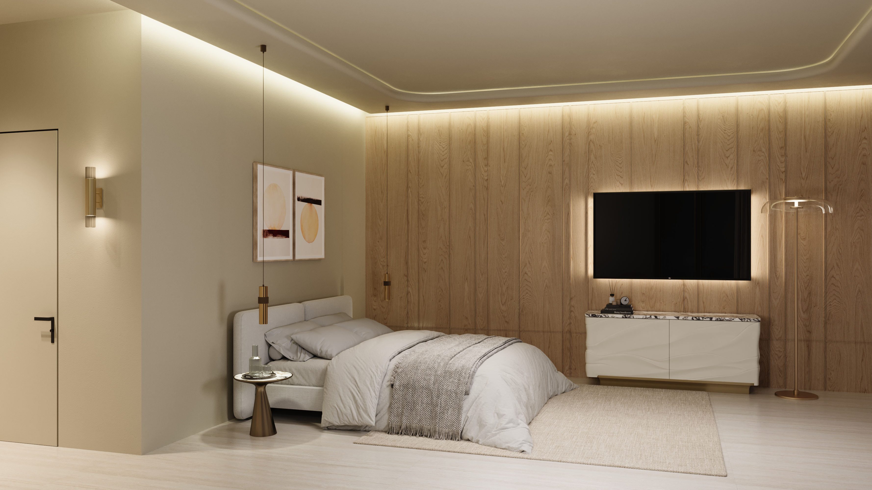 Como Residences — спальня, вечер