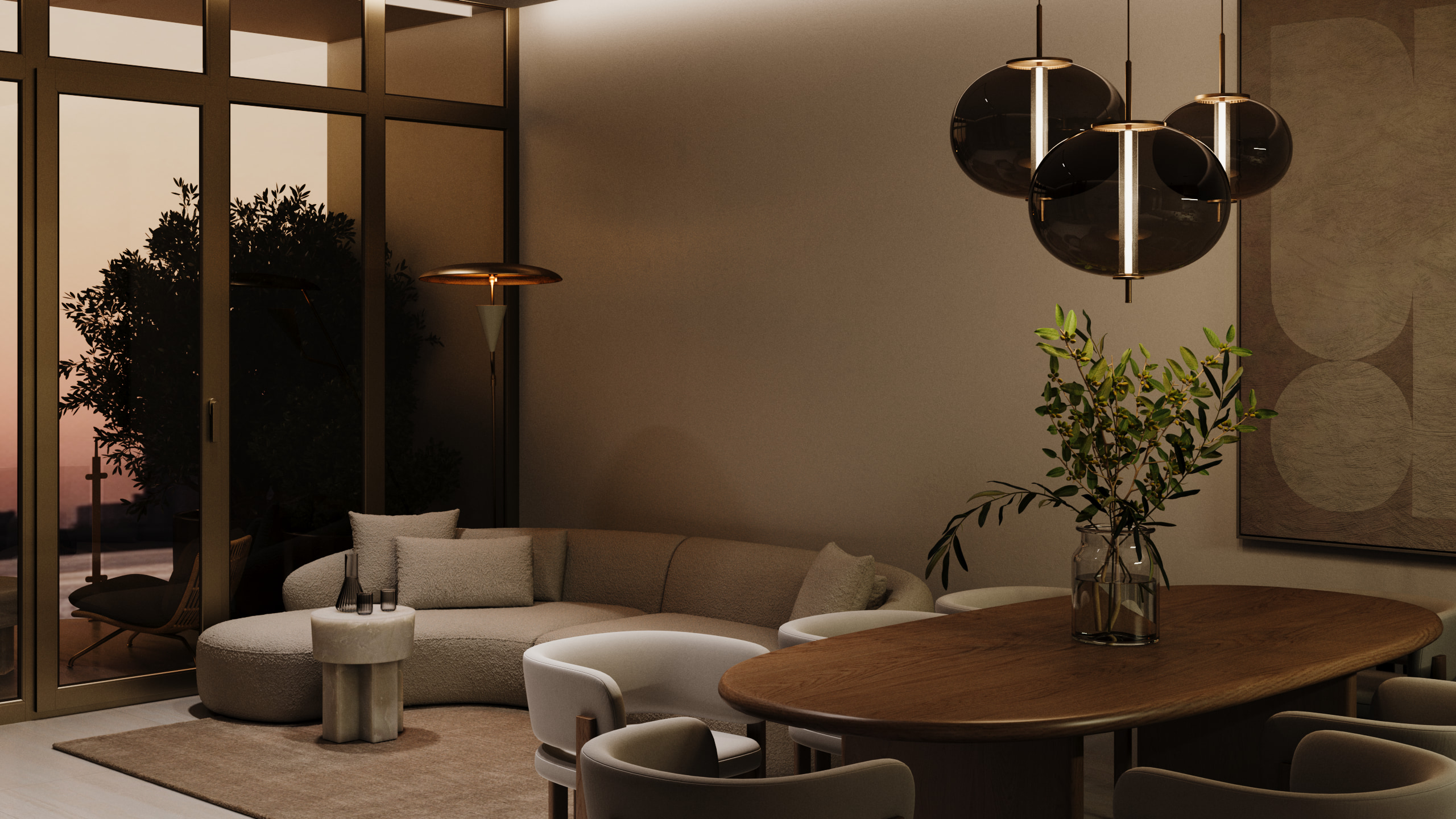 Ocean House — гостиная, вечер