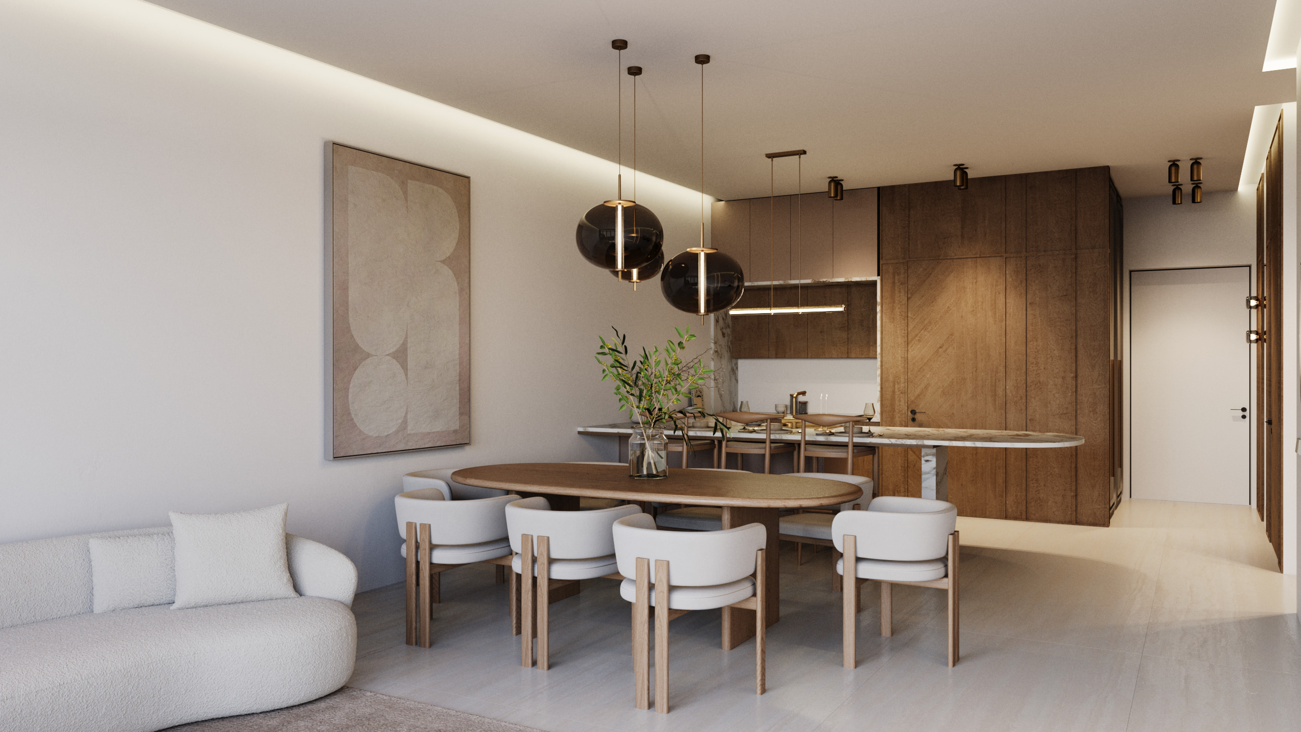 Ocean House — столовая зона, день